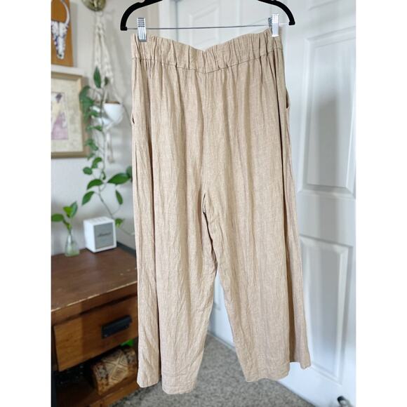 Nanette Lepore Endless Summer Linen Wide Leg Pants Size 10 - Picture 2 of 9